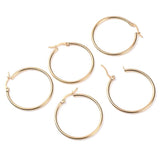 10PCS 15-50mm Steel Earrings Loop Hoops Open Hooks Base Ear Ring