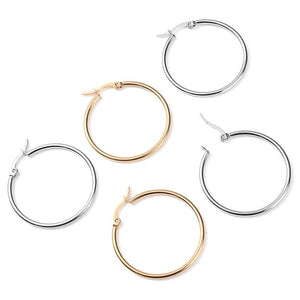 10PCS 15-50mm Steel Earrings Loop Hoops Open Hooks Base Ear Ring