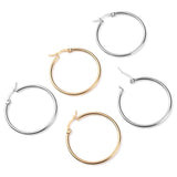 10PCS 15-50mm Steel Earrings Loop Hoops Open Hooks Base Ear Ring