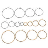 10PCS 15-50mm Steel Earrings Loop Hoops Open Hooks Base Ear Ring