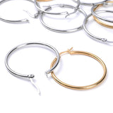 10PCS 15-50mm Steel Earrings Loop Hoops Open Hooks Base Ear Ring