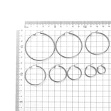10PCS 15-50mm Steel Earrings Loop Hoops Open Hooks Base Ear Ring