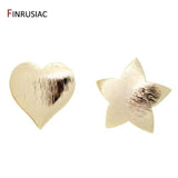 High Brass Metal 14k Plated Star/ Heart Post Earrings