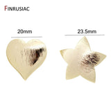 High Brass Metal 14k Plated Star/ Heart Post Earrings