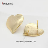 High Brass Metal 14k Plated Star/ Heart Post Earrings