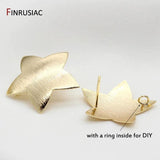 High Brass Metal 14k Plated Star/ Heart Post Earrings
