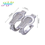 DIY CZ Silver Hoop Earring Hooks for Earrings Making