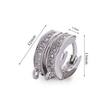DIY CZ Silver Hoop Earring Hooks for Earrings Making