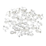 50 Silver Clip-on Earring Converters DIY Jewelry Findings