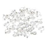 50 Silver Clip-on Earring Converters DIY Jewelry Findings