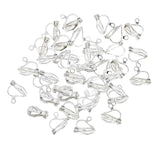 50 Silver Clip-on Earring Converters DIY Jewelry Findings