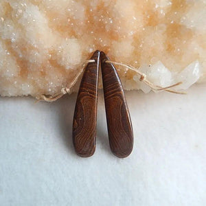 1Pairs Water Drop Shape Boulder Opal Earring Beads 40x9x4mm 4.8g Jewelry