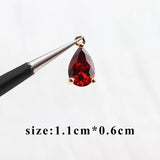 18K Plated Zircon Water Drop Pendant DIY Earring 10pcs/lot