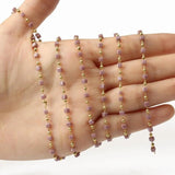 1 Meter Square Crystal Brass Chain for DIY Jewelry Making
