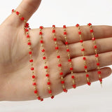 1 Meter Square Crystal Brass Chain for DIY Jewelry Making