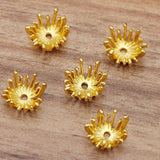 100 Pcs 13.5mm Metal Flower Stamen Bead Cap DIY Jewelry Settings