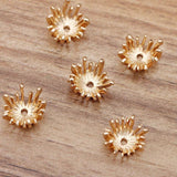 100 Pcs 13.5mm Metal Flower Stamen Bead Cap DIY Jewelry Settings