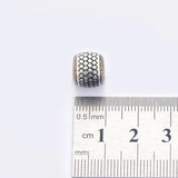 Vintage 925 Silver Lucky Symbol Beads Square DIY Jewelry