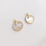 2PCS 14k Filled 13.5mm Necklace Pendant DIY Jewelry Brass Accessories