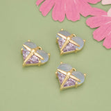 Heart Shape DIY Earring Pendants, Jewelry Making Charms, 6pcs/lot