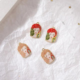 10pcs Girl Pendant Alloy Charms for DIY Jewelry Making