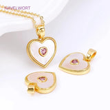 18K Plated North Star Shell Heart Pendants for Necklace Making