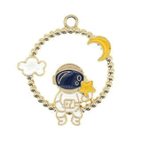 10pcs Alloy Astronaut Planet Enamel Charms DIY Jewelry Findings XL1449
