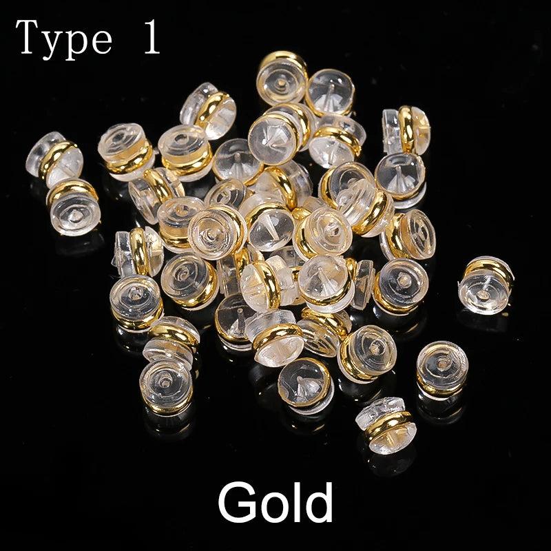 Silicone Earring Stoppers Caps Transparent Jewelry Findings