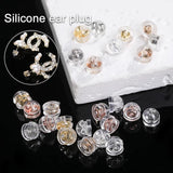 Silicone Earring Stoppers Caps Transparent Jewelry Findings