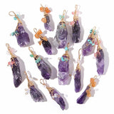 Round Agates Stones Charms Natural Crystal Pendants Necklace Charms