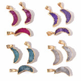 Round Agates Stones Charms Natural Crystal Pendants Necklace Charms