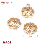 18K Brass Flower Beads Caps Tessal Caps Jewelry Making Supplies