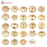18K Brass Flower Beads Caps Tessal Caps Jewelry Making Supplies