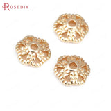 18K Brass Flower Beads Caps Tessal Caps Jewelry Making Supplies