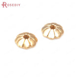 18K Brass Flower Beads Caps Tessal Caps Jewelry Making Supplies