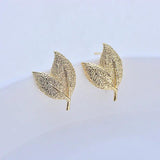 Tree Leaf Stud Earrings High Jewelry Making Supplies Diy Accessories
