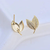 Tree Leaf Stud Earrings High Jewelry Making Supplies Diy Accessories