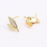 Tree Leaf Stud Earrings High Jewelry Making Supplies Diy Accessories