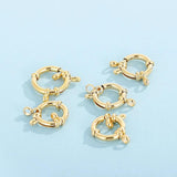 5pcs Stainless Steel Spring Ring Clasp w/ Jump Ring for Jewelry DIY
