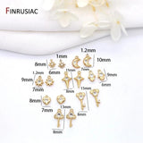 14k Plated Mini Key Heart Hamsa Star Moon Pendants for DIY Jewelry