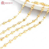 1M 2-2.5MM 3.5MM Antique Bronze Brass Square Ball Link Chain Necklace Chains