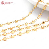 1M 2-2.5MM 3.5MM Antique Bronze Brass Square Ball Link Chain Necklace Chains