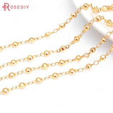 1M 2-2.5MM 3.5MM Antique Bronze Brass Square Ball Link Chain Necklace Chains