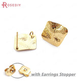 24K Brass Geometry Earrings Pins Jewelry Making Supplies