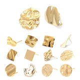 24K Brass Geometry Earrings Pins Jewelry Making Supplies