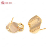 24K Brass Geometry Earrings Pins Jewelry Making Supplies