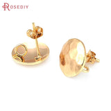 24K Brass Stud Earrings Jewelry Making Findings