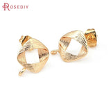 24K Brass Stud Earrings Jewelry Making Findings