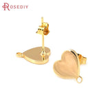 24K Brass Stud Earrings Jewelry Making Findings