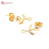24K Brass Stud Earrings Jewelry Making Findings